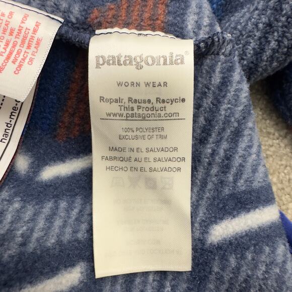 Patagonia Synchilla Snap-T blue pullover Y-L/12 - Picture 5 of 12